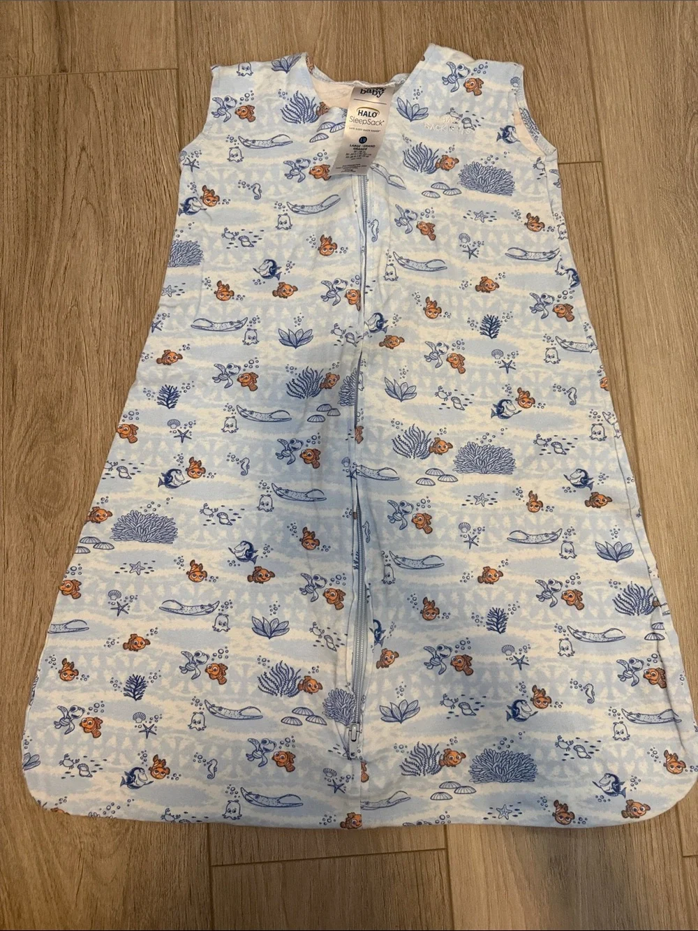 Halo Blue and White Sea Life Sleep Sack